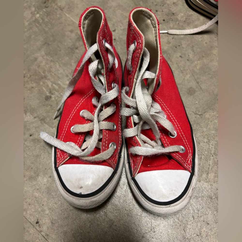 Red high top converse